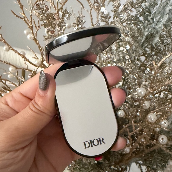 Dior Beauty CD Dual Mirror Phone Ring Metal Holder Stand 3M - Silver / Black - Picture 8 of 8
